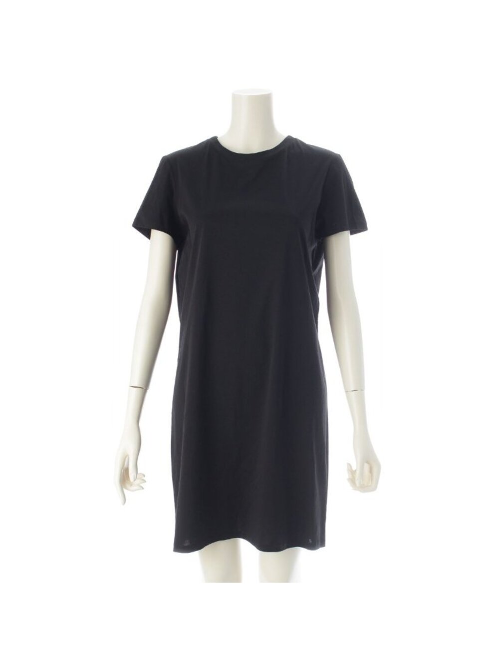 Chanel Cotton Top Back Coco Button Short Sleeve Dress Black - Picture 1 of 10